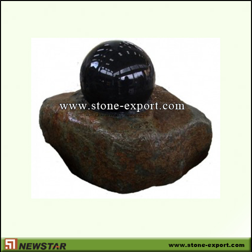 Landscaping Stone,Ball and Floating Sphere,Absoutely Black,G612