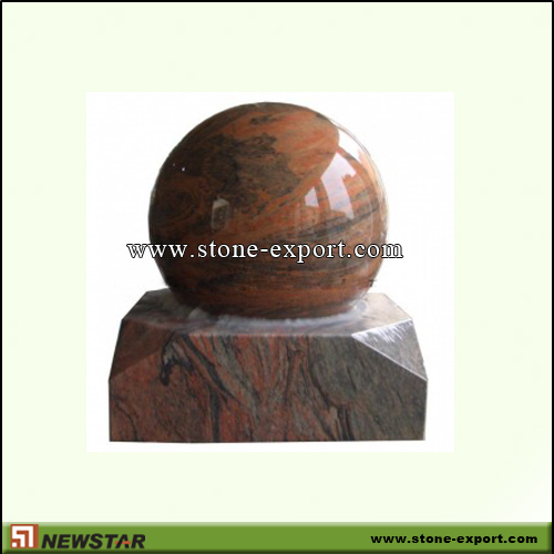 Landscaping Stone,Ball and Floating Sphere,Multicolor Red