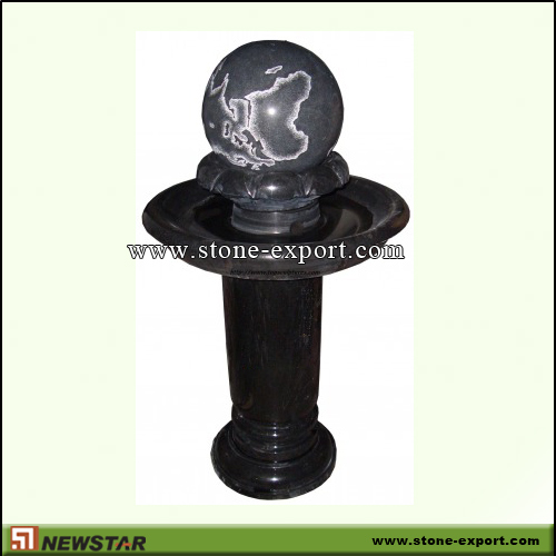 Landscaping Stone,Ball and Floating Sphere,Absoutely Black