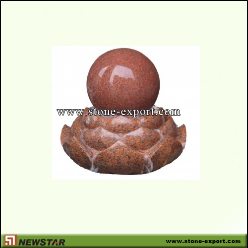 Landscaping Stone,Ball and Floating Sphere,Imperial Red
