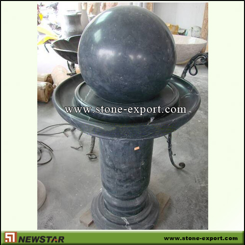 Landscaping Stone,Ball and Floating Sphere,Absoutely Black