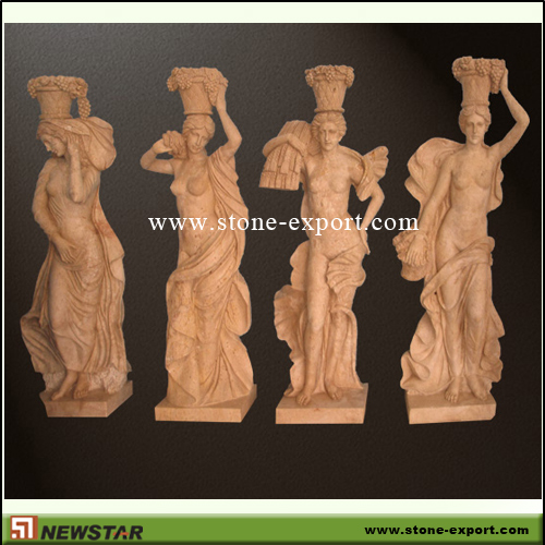 Landscaping Stone,Statue Carving,Henan Yellow Marble