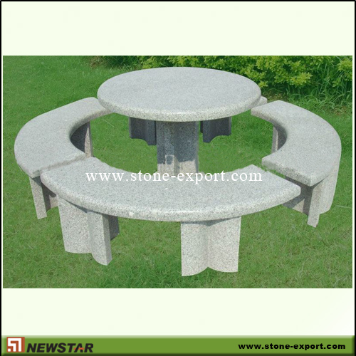 Landscaping Stone,Table and Bench,G603 Mountain Grey