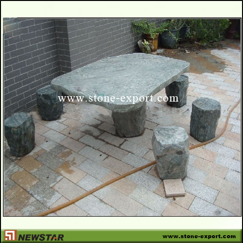 Landscaping Stone,Table and Bench,Green  Onyx