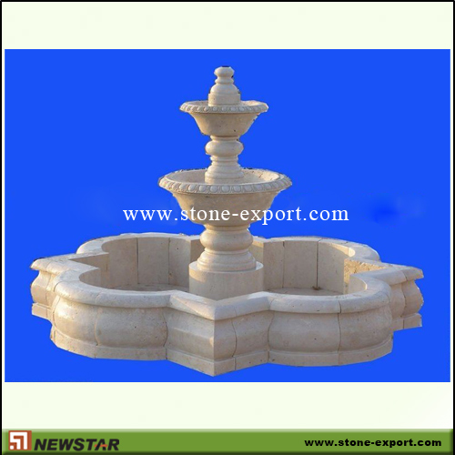 Landscaping Stone,Water Fountain,Beige Marble