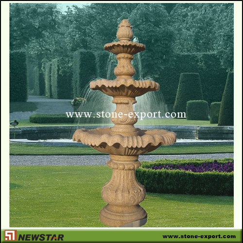 Landscaping Stone,Water Fountain,Henan Yellow Marble