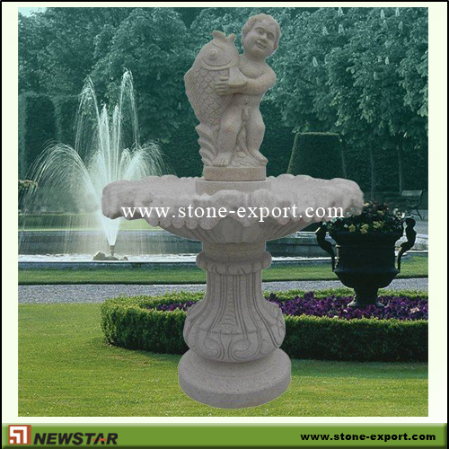 Landscaping Stone,Water Fountain,Beige Marble