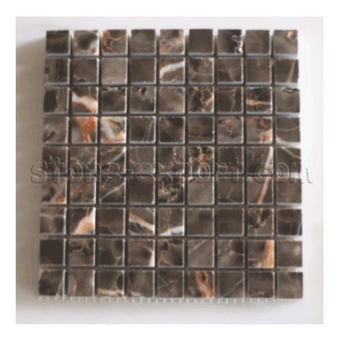 Mosaic Tile,Marble Mosaic,Mystique Brown