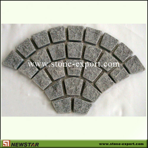 Paver(Paving Stone),Mesh Cobblestone,G684 Black Peael