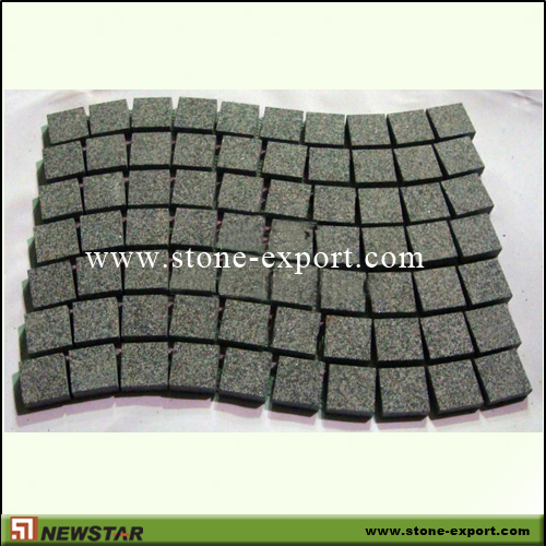 Paver(Paving Stone),Mesh Cobblestone,G684 Black Peael