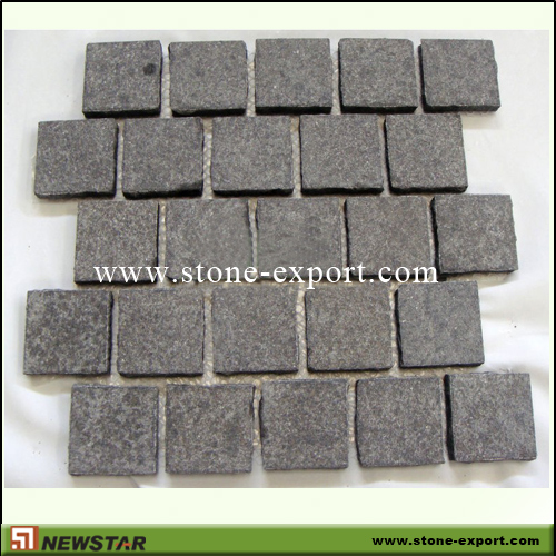 Paver(Paving Stone),Mesh Cobblestone,G684 Black Peael