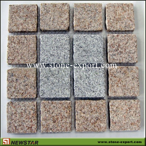 Paver(Paving Stone),Mesh Cobblestone,G682 Golden Yellow