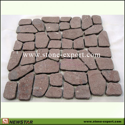 Paver(Paving Stone),Mesh Cobblestone,G666 Ocean Red  