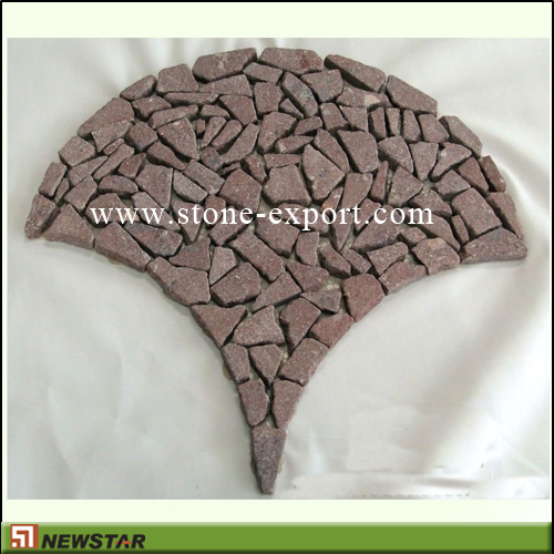 Paver(Paving Stone),Mesh Cobblestone,G666 Ocean Red  