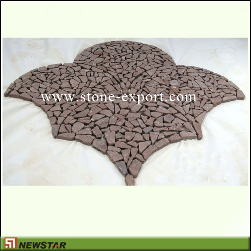 Paver(Paving Stone),Mesh Cobblestone,G666 Ocean Red  