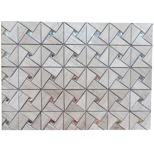 Mosaic Tile,Marble with Glass Mosaic,Marble & Glass