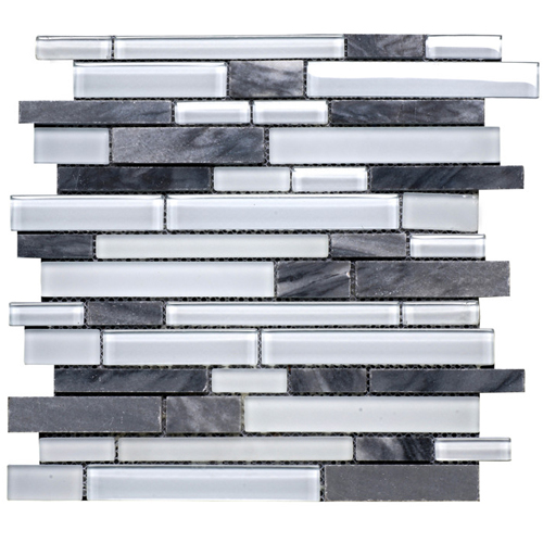 Mosaic Tile,Marble with Glass Mosaic,Marble & Glass