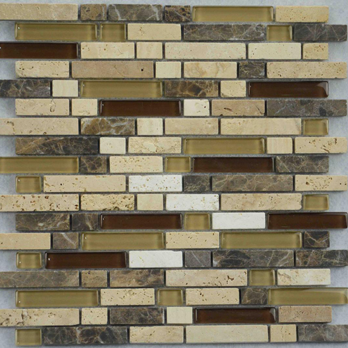 Mosaic Tile,Marble with Glass Mosaic,Marble & Glass