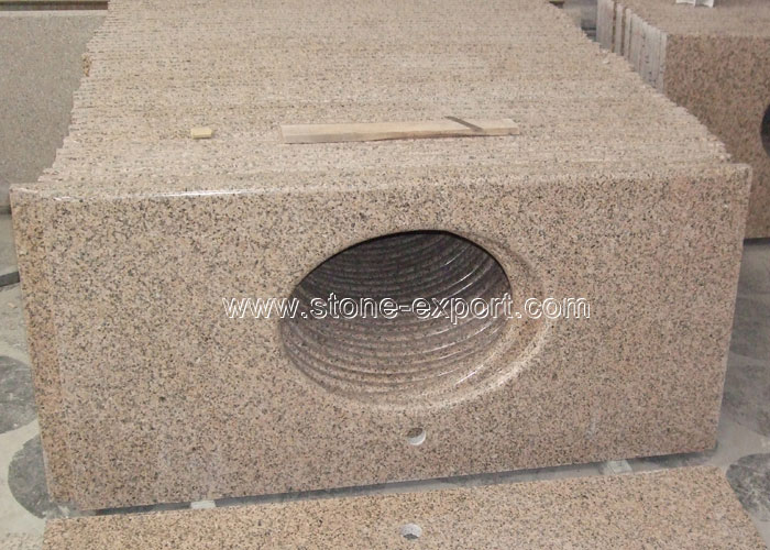 Hotel Countertops,Bath Vanity,Chrysanthemum Yellow Granite