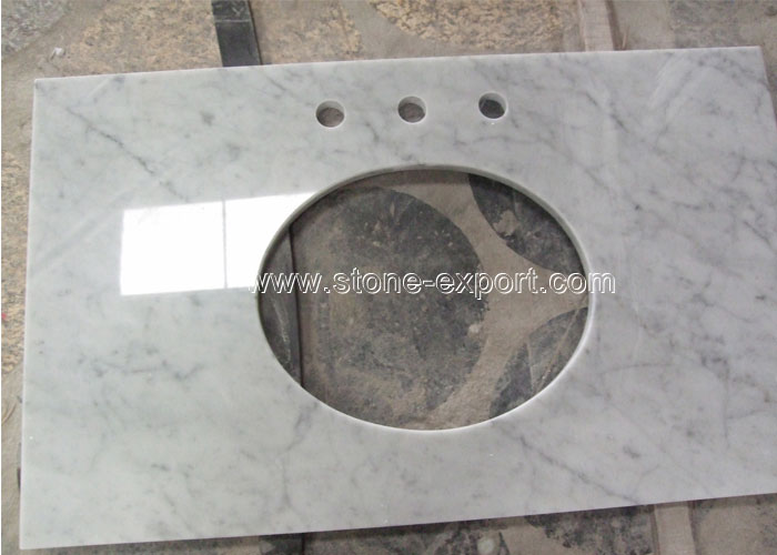 Hotel Countertops series,Bath Vanity,Bianco Carrara Marble