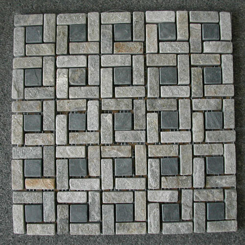 Slate and Quartzite,Slate Mosaic and Border,Green Slate