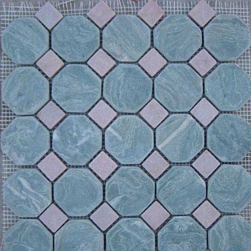 Slate and Quartzite,Slate Mosaic and Border,Green Slate