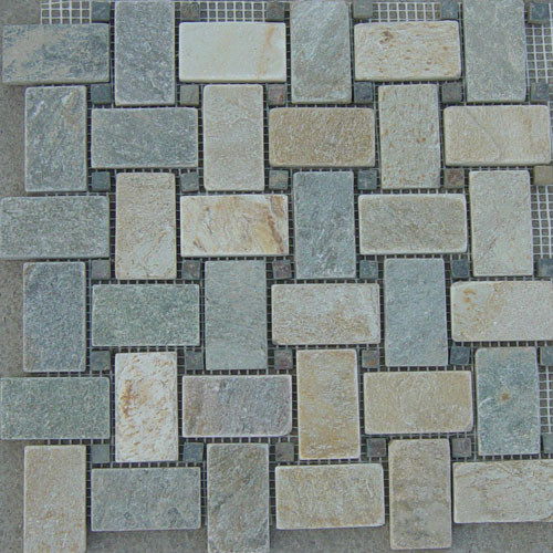 Slate and Quartzite,Slate Mosaic and Border,Rusty Slate