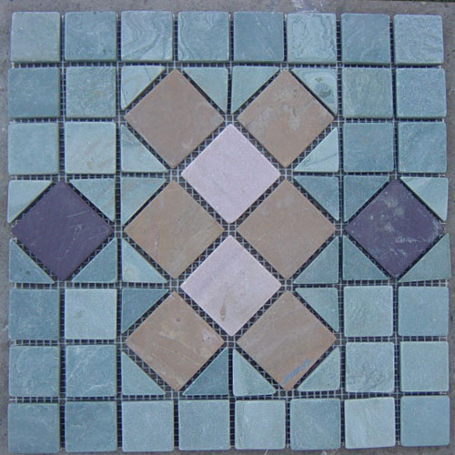 Slate and Quartzite,Slate Mosaic and Border,Green Slate