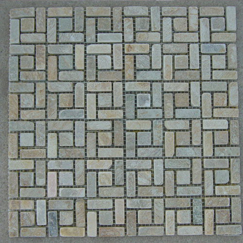 Slate and Quartzite,Slate Mosaic and Border,Gold Slate