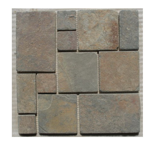 Slate and Quartzite,Slate Mosaic and Border,Rusty Slate