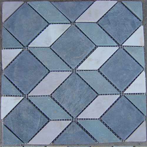 Slate and Quartzite,Slate Mosaic and Border,Green Slate