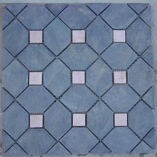 Slate and Quartzite,Slate Mosaic and Border,Green Slate