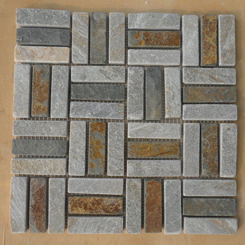 Slate and Quartzite,Slate Mosaic and Border,Natural Slate