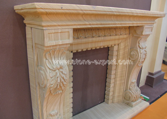 Sandstone,Sandstone Fireplace,Yellow Sandstone