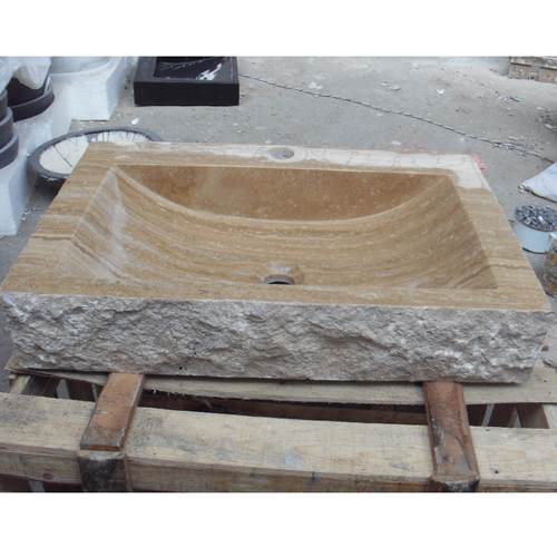 Stone Sink and Basin,Stone Basin,Beige Travertine