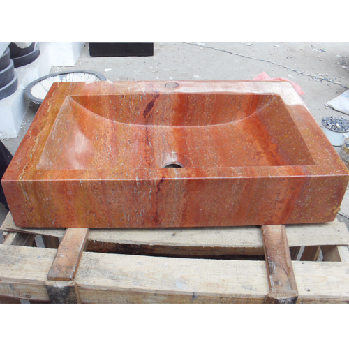 Stone Sink and Basin,Stone Basin,Red Travertine