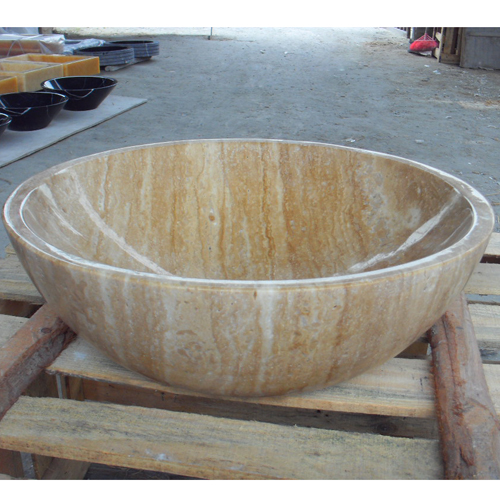 Stone Sink and Basin,Stone Sink,Beige Travertine