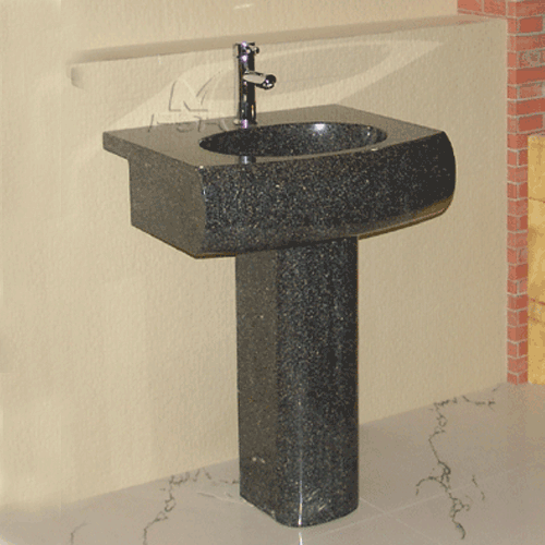 Stone Sink and Basin,Stone Pedestal,Blue Pearl