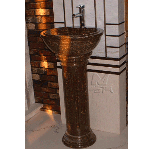 Stone Sink and Basin,Stone Pedestal,Portoro Extra