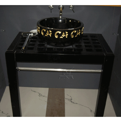 Stone Sink and Basin,Stone Pedestal,Absolute Black 