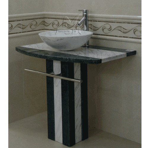Stone Sink and Basin,Stone Pedestal,Aristone and Verde Alpi