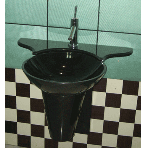 Stone Sink and Basin,Stone Pedestal,Absolute Black