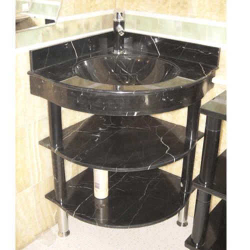 Stone Sink and Basin,Stone Pedestal,Nero Marguia