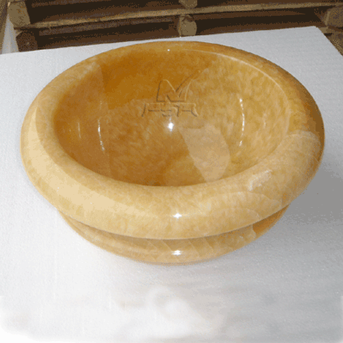 Stone Sink and Basin,Stone Bowl,Resin Yellow