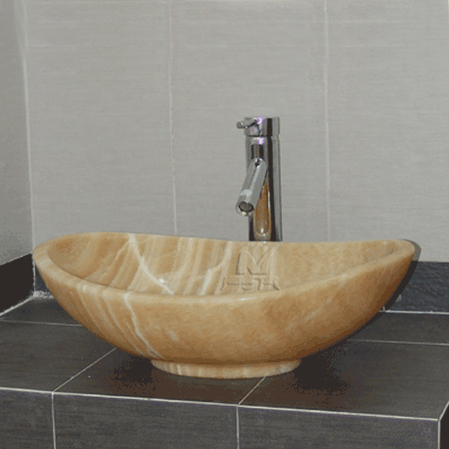 Stone Sink and Basin,Stone Bowl,Resin Yellow