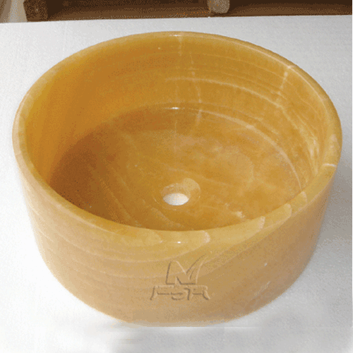 Stone Sink and Basin,Stone Bowl,Resin Yellow