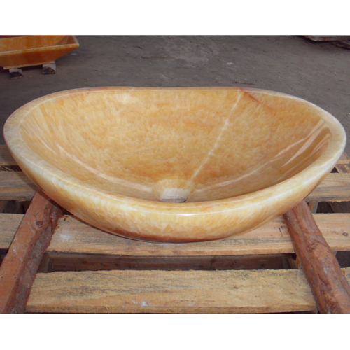 Stone Sink and Basin,Stone Bowl,Resin Yellow