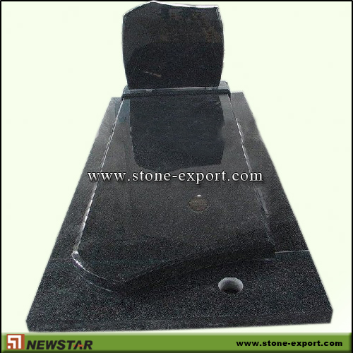 Tombstone,Europe Style,Black Granite