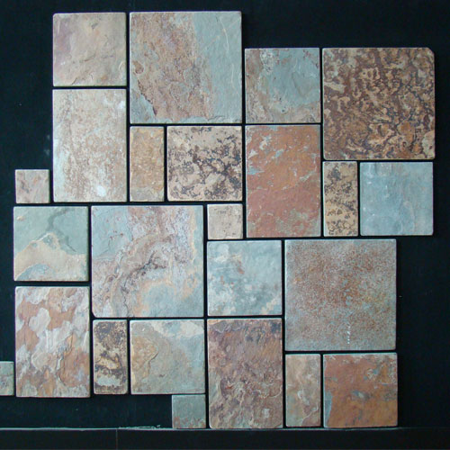 Slate and Quartzite,Slate Mats and Pattern,Rusty Slate