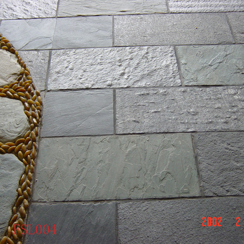 Slate and Quartzite,Flooring Slate tile,Cyan Wood-Grain Quartzite